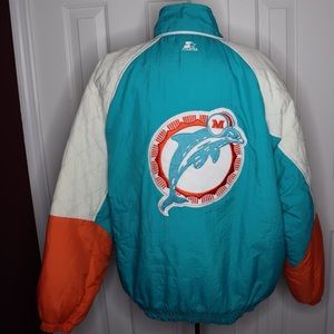 Miami Dolphins Vintage Puffer Jacket STARTER Large